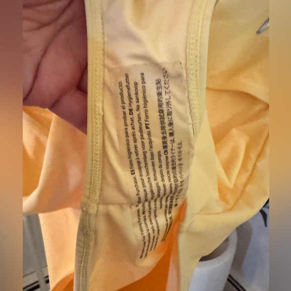 NWT Forever 21 swim Yellow One-Piece Swimsuit with Bow Detail size L - Picture 5 of 7